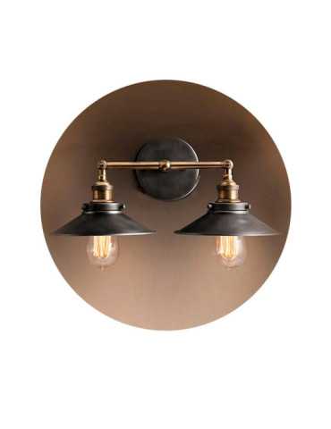 Aplique de Pared Doble Vintage Metalico E27 60 W 63 x 29 cm EDM