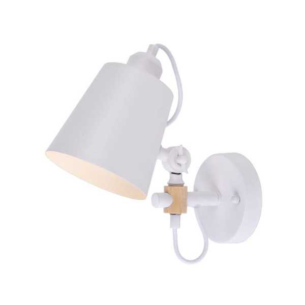 Aplique de Pared Metalico E27 60 W Color Blanco 25 x 27 cm EDM