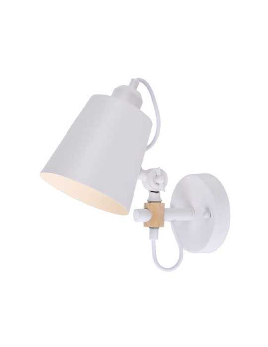 Aplique de Pared Metalico E27 60 W Color Blanco 25 x 27 cm EDM