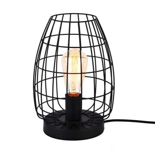 Lámpara de Mesa Metalica E27 60W Color Negro Ø20 x 27,5 cm EDM