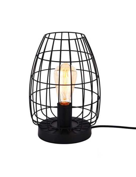 Lámpara de Mesa Metalica E27 60W Color Negro Ø20 x 27,5 cm EDM