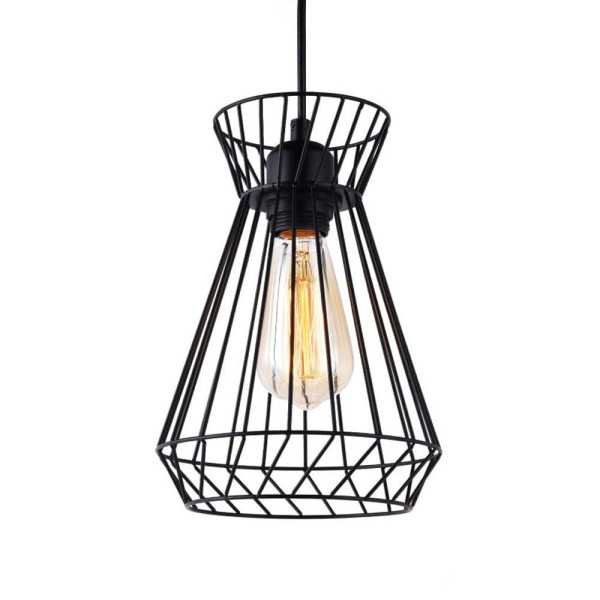 Lámpara de Techo Metalica E27 60W Color Negro Ø19 x 26 x 130 cm EDM