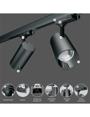Foco Proyector Ia 30 W 2700 K - 6500 K 24° Negro HMY 2