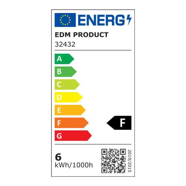 Lámpara LED de Pared o Espejo 6 W 4.000 K 600 lm Luz Día 30 x 12,8 x 5,10 cm EDM
