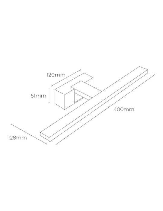 Lámpara LED de Pared o Espejo 8 W 4.000 K 800 lm Luz Día 40 x 12,8 x 5,10 cm EDM
