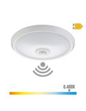 Aplique de Superficie LED con Sensor Crepuscular y Luz de Emergencia IP20 16W 96 LEDS 6400 K Luz Fria Ø29 x 6 cm EDM