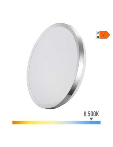 Aplique Super LED de Superficie Marco Cromado 24 w 6500 k 2490 lm Ø38 x 6,2 cm EDM