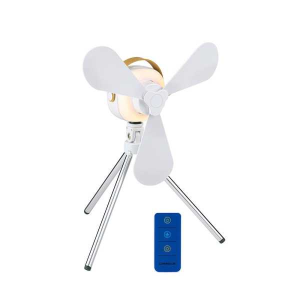Ventilador de Sobremesa, Recargable con USB, 3 Aspas, 4 Velocidades, con Mando LIFETIME AIR