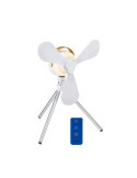 Ventilador de Sobremesa, Recargable con USB, 3 Aspas, 4 Velocidades, con Mando LIFETIME AIR