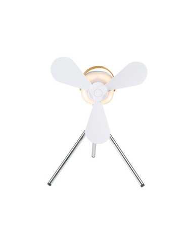 Ventilador de Sobremesa, Recargable con USB, 3 Aspas, 4 Velocidades, con Mando LIFETIME AIR 2