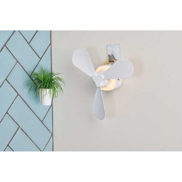 Ventilador de Sobremesa, Recargable con USB, 3 Aspas, 4 Velocidades, con Mando LIFETIME AIR