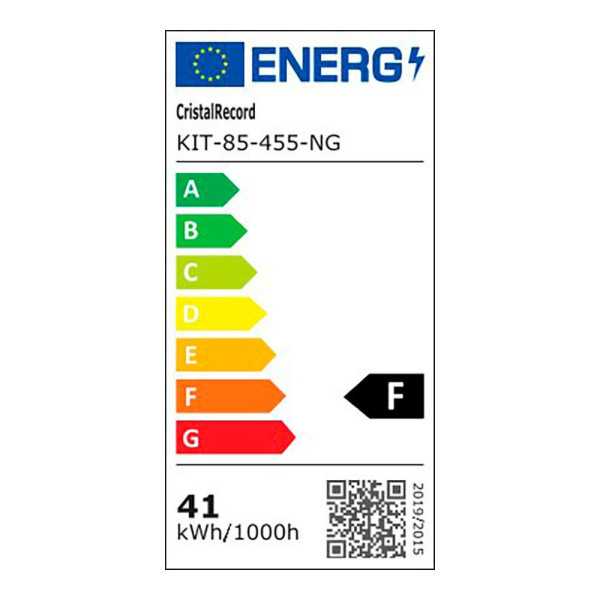 Ventilador de Techo LED 3CCT Aspas Retráctiles Polaris 43 W 4430 lm Negro, Aspas Ø106 cm, Plafón Ø48,5 cm, Altura CRISTALRECORD