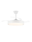 Ventilador de Techo LED 3CCT Aspas Retráctiles Evo Smart 72 W 7920 lm Blanco, Aspas Ø106 cm, Plafón Ø48,5 cm, CRISTALRECORD