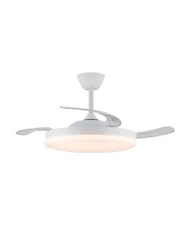 Ventilador de Techo LED 3CCT Aspas Retráctiles Stars Evo Smart 72 W 7920 lm Blanco, Aspas Ø106 cm, Plafón Ø48,5 CRISTALRECORD