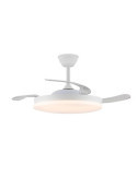 Ventilador de Techo LED 3CCT Aspas Retráctiles Stars Evo Smart 72 W 7920 lm Blanco, Aspas Ø106 cm, Plafón Ø48,5 CRISTALRECORD