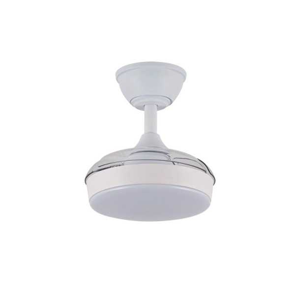 Ventilador de Techo LED 3CCT Aspas Retráctiles Hornet 32 W 3195 lm Blanco, Aspas Ø56 cm, Plafón Ø26 cm, Altura 34 CRISTALRECORD