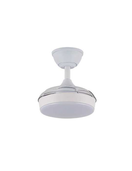 Ventilador de Techo LED 3CCT Aspas Retráctiles Hornet 32 W 3195 lm Blanco, Aspas Ø56 cm, Plafón Ø26 cm, Altura 34 CRISTALRECORD