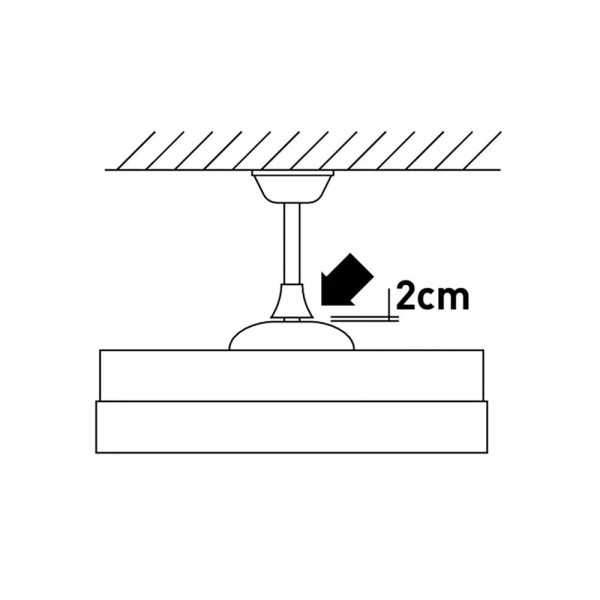 Ventilador de Techo 3CCT Ø107 cm, Plateado EDM