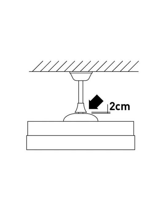 Ventilador de Techo 3CCT Ø107 cm, Plateado EDM