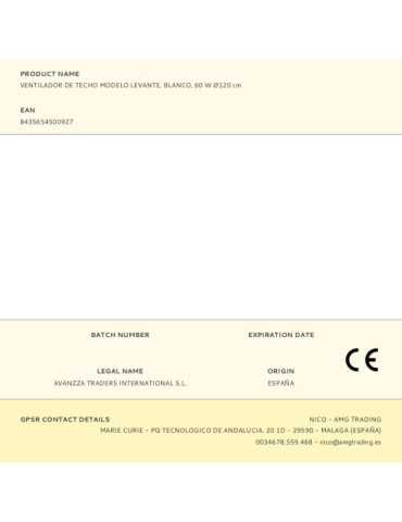 Ventilador de Techo Modelo Levante, Blanco, 60 W Ø120 cm FULMO 2