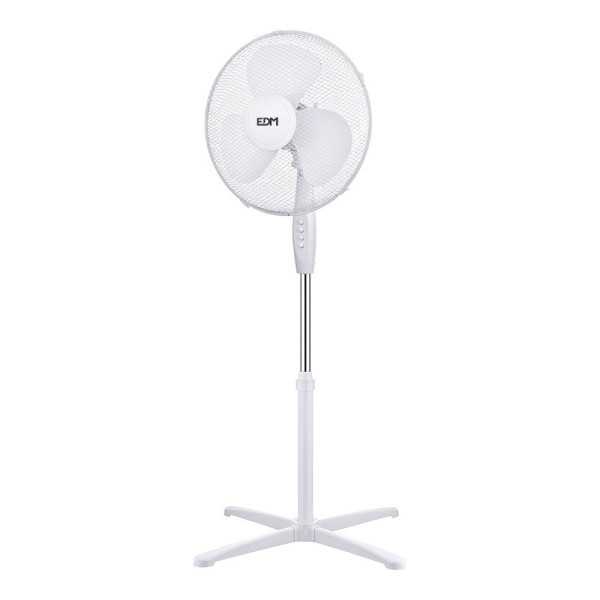 Ventilador de Pie 38 W, Blanco, Ø40 cm, Pack de 2 unidades en una Caja EDM