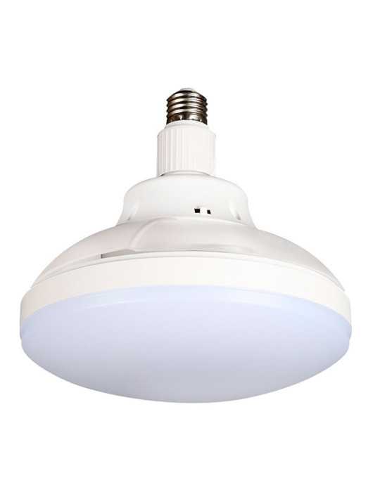 Ventilador de Techo LED Aspas Retráctiles, E27, 18W 1900 lm, Ø40 cm, Blanco CRISTALRECORD