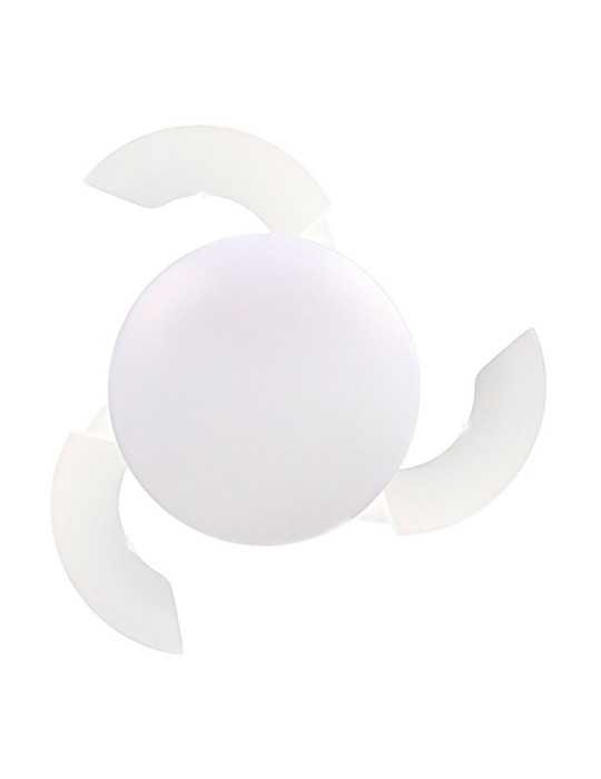 Ventilador de Techo LED Aspas Retráctiles, E27, 18W 1900 lm, Ø40 cm, Blanco CRISTALRECORD