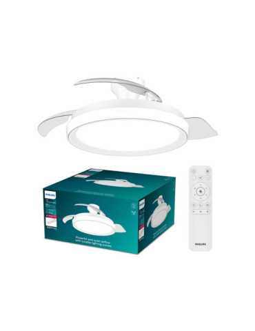 Ventilador de Techo con Aspas Retráctiles, LED 3 Cct, DC 28 W + 35 W, Modelo Bliss, Blanco, Ø106 cm PHILIPS 2