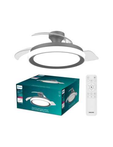 Ventilador de Techo con Aspas Retráctiles, LED 3 Ctt, DC 28 W + 35 W, Modelo Bliss, Negro, Ø106 cm PHILIPS 2