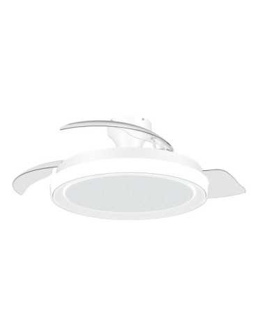 Ventilador de Techo con Aspas Retráctiles, LED 3 Cct, DC 28 W + 35 W, Modelo Bliss, Blanco / Estrellado, Ø106 cm PHILIPS