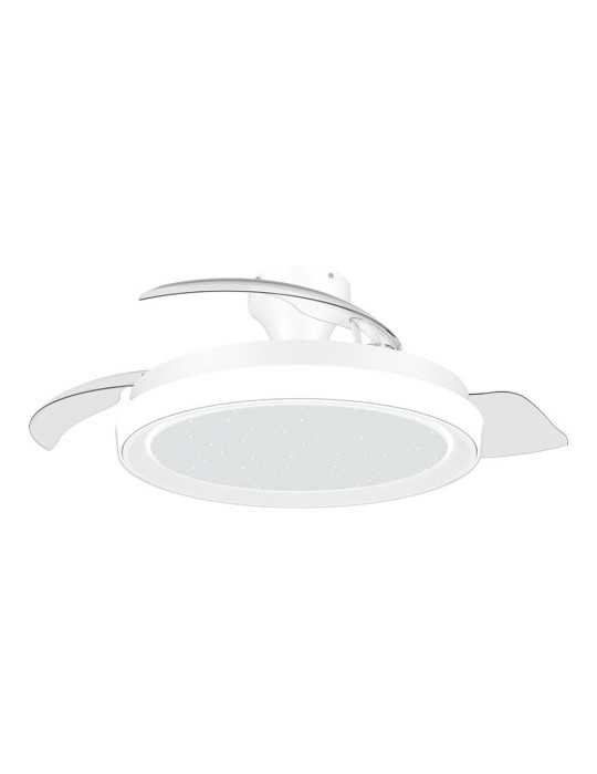 Ventilador de Techo con Aspas Retráctiles, LED 3 Cct, DC 28 W + 35 W, Modelo Bliss, Blanco / Estrellado, Ø106 cm PHILIPS