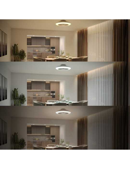 Ventilador de Techo, LED 3CCT, DC 20 W + 42 W, Modelo Amigo, Blanco con Difusor Efecto Estrellado, Ø48,5 cm PHILIPS