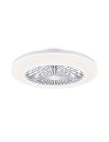 Ventilador de Techo, LED 3 Cct, Motor DC 25 W + LED 60 W, Modelo Amigo, Blanco con Difusor Efecto Estrellado, Ø57,5 cm PHILIPS