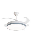 Ventilador de Techo con Aspas Retráctiles, 65 W, 6 Velocidades, Blanco, Ø106 cm HTW
