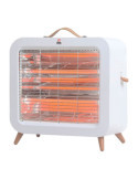 Estufa de Cuarzo Pie 700W Anti-Vuelco EV-700, Blanco, 35 x 11 x 31 cm FM CALEFACCIÓN