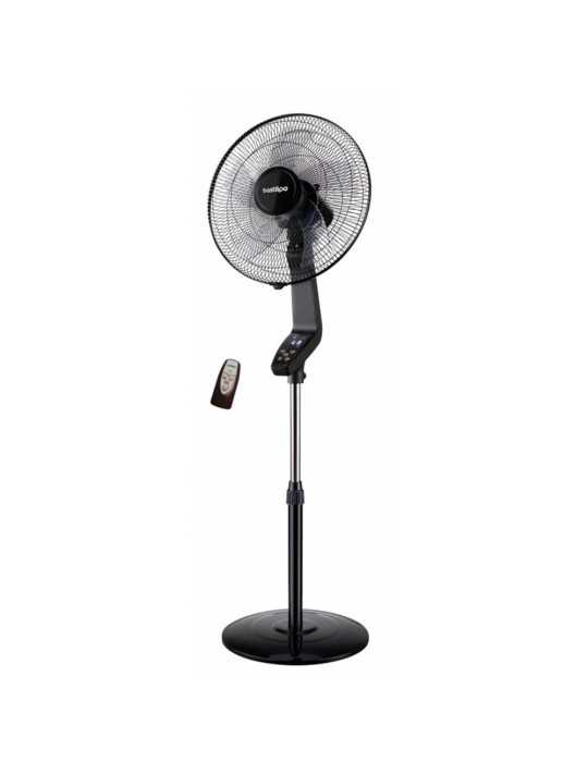 Ventilador de Pie Coín Black 50 W Ø40 cm, Negro, 40 x 40 x 129 cm BASTILIPO
