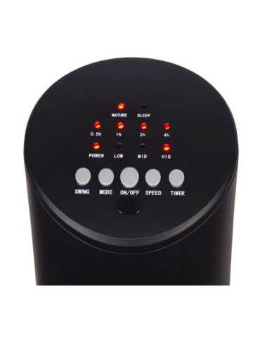 Ventilador de Torre. Potencia: 60 W, 54,8 dB, Mando A Distancia, Negro 28 x 78,3 cm EDM 2