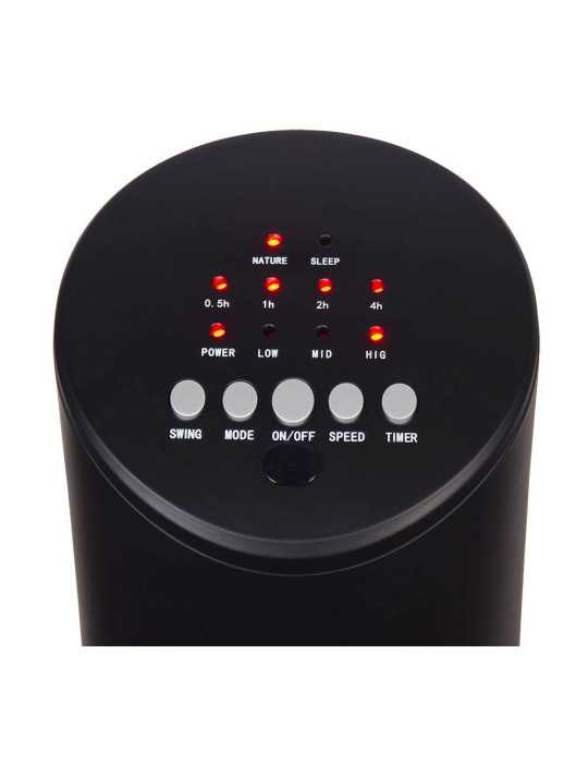 Ventilador de Torre. Potencia: 60 W, 54,8 dB, Mando A Distancia, Negro 28 x 78,3 cm EDM