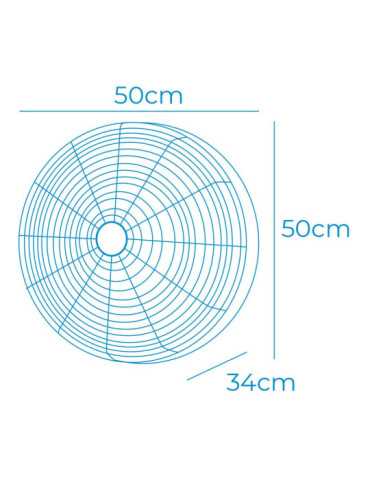 Ventilador Pared Mando A Distancia, Negro, Potencia 100 W, 64,7 dB, Aspas Ø45 cm EDM 2