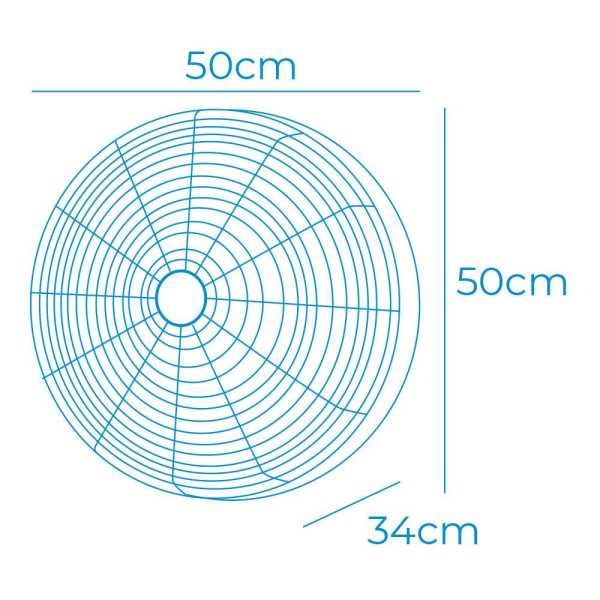 Ventilador Pared Mando A Distancia, Negro, Potencia 100 W, 64,7 dB, Aspas Ø45 cm EDM