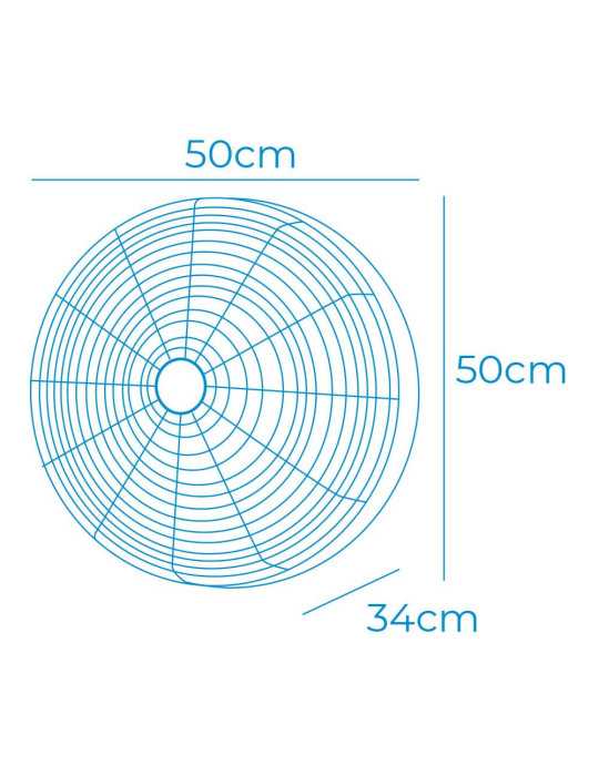 Ventilador Pared Mando A Distancia, Negro, Potencia 100 W, 64,7 dB, Aspas Ø45 cm EDM