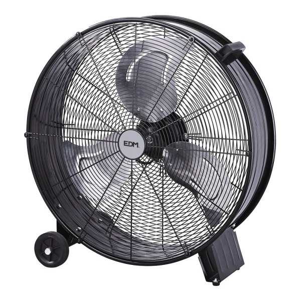 Ventilador Industrial de Suelo, con Ruedas, Negro 180 W, 59,8 dB, Ø65 cm EDM