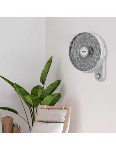 Ventilador Pared Blanco, Potencia 55 W, 57,24 dB, Aspas Ø40 cm EDM 2