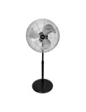 Ventilador de Pie Industrial, Negro/Cromado, Potencia 80 W, 61,7 dB, Aspas Ø50 cm, Altura Regulable 88-120 cm EDM