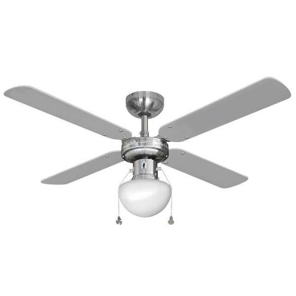 Ventilador de Techo Modelo Caribe. Color Cromado. Potencia: 50W Aspas: Ø102 cm EDM