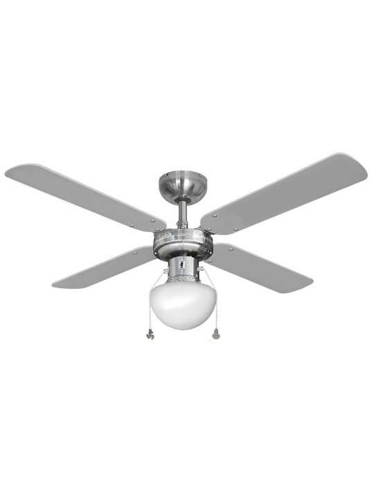 Ventilador de Techo Modelo Caribe. Color Cromado. Potencia: 50W Aspas: Ø102 cm EDM
