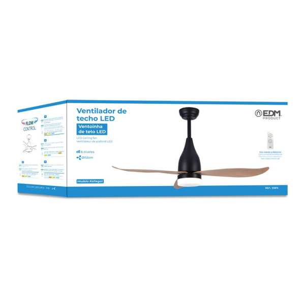 Ventilador de Techo Modelo KATTEGAT112cm DC 15W + Luz 18W 2.190lm 3.000K- 4000K-5.000K, 3CCT EDM