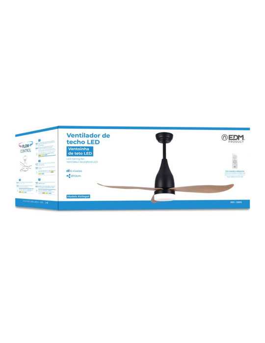 Ventilador de Techo Modelo KATTEGAT112cm DC 15W + Luz 18W 2.190lm 3.000K- 4000K-5.000K, 3CCT EDM