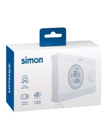 Termostato Digital On/Off, Blanco SIMON 2