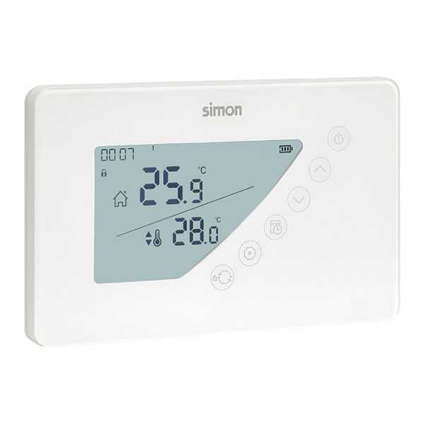 Termostato Digital con Programación Semanal, Blanco SIMON
